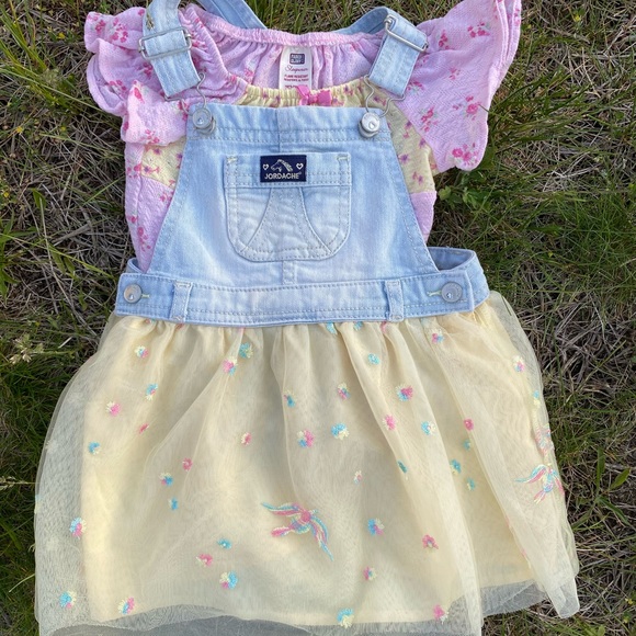 Jordache Baby Girl Overalls Dress 2t 